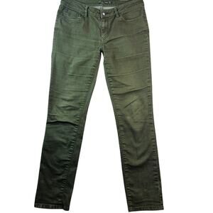 Prana Jeans Olive Green Denim Women’s 10 30W Comfort Stretch Travel Yoga Outdoor